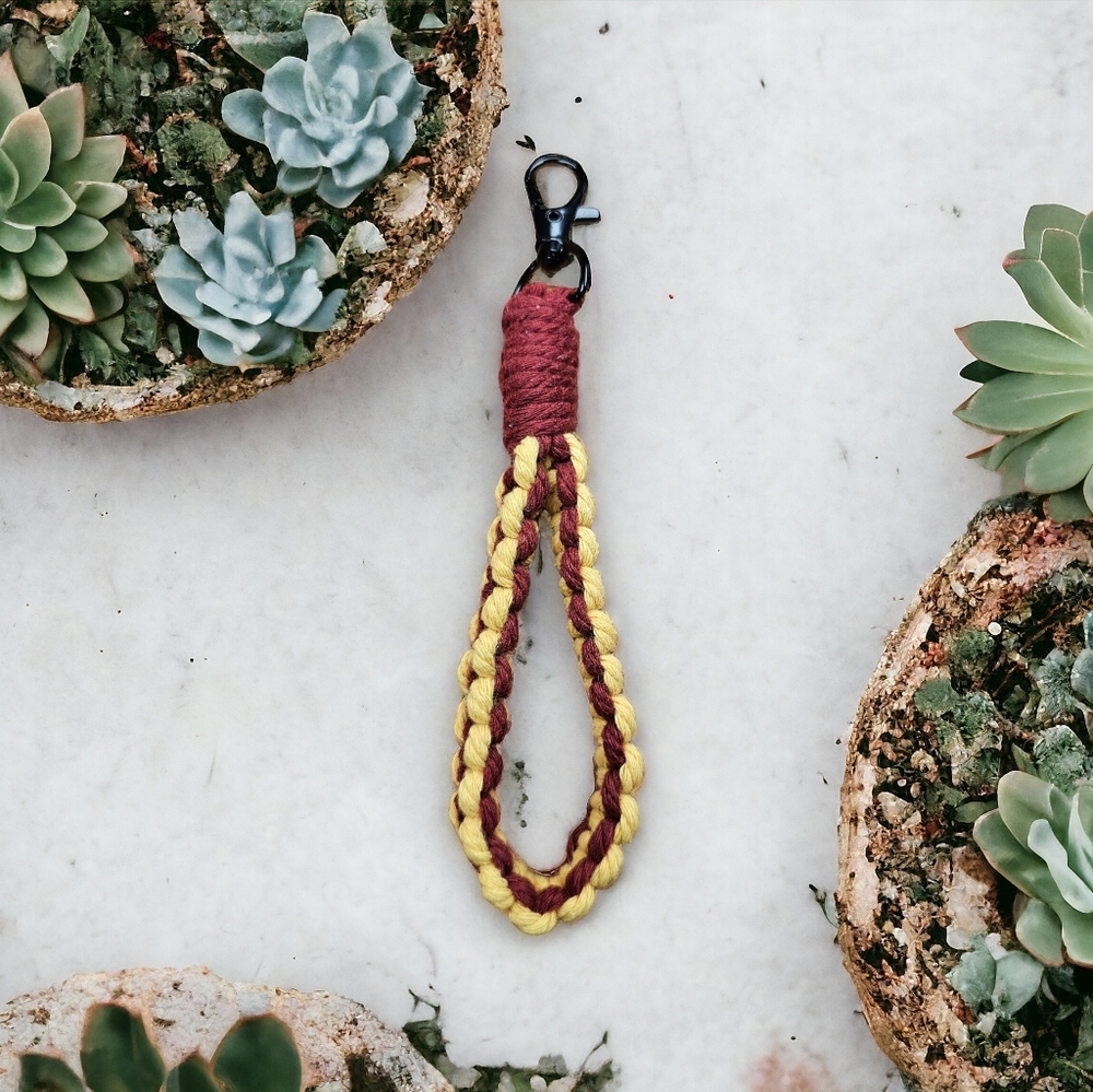 Macrame Wristlet Keychain